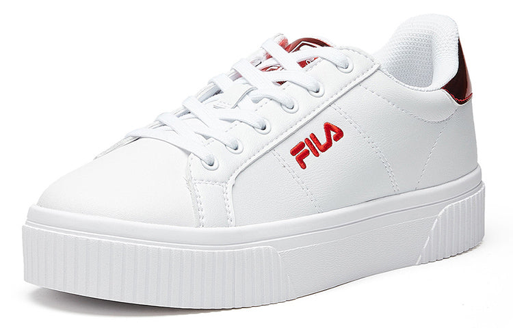 (WMNS) FILA Panache 19 Low-Top Skate Shoe White/Red F52W024310FWR