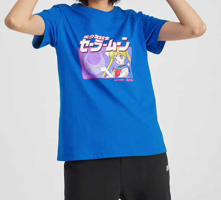 Skechers SS20 Sailor Moon Crossover Short Sleeve Blue L120W118-00JG
