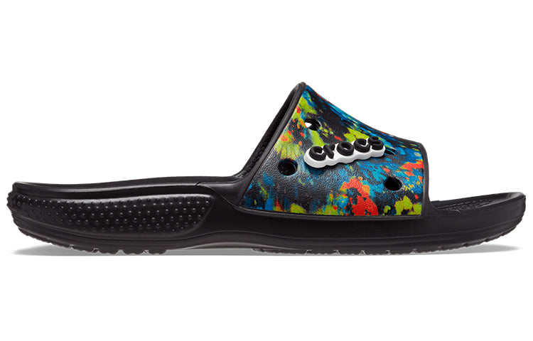 Crocs Classic Tie-Dye Graphic Slide 'Black' 206520-988