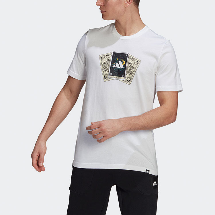 adidas Tarot Bos M Printing Sports Round Neck Short Sleeve White GN8179