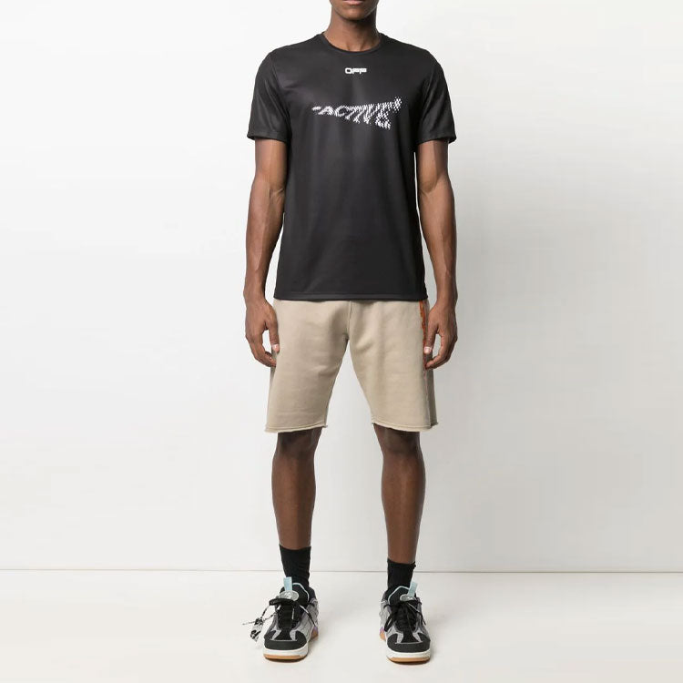 Off-White Logo Casual Short Sleeve Version Black OMVA017V21FAB0021001