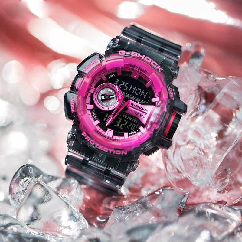 CASIO G-Shock Analog-Digital 'Black White' GA-400SK-1A4PRS&GMA-S120SR-7A
