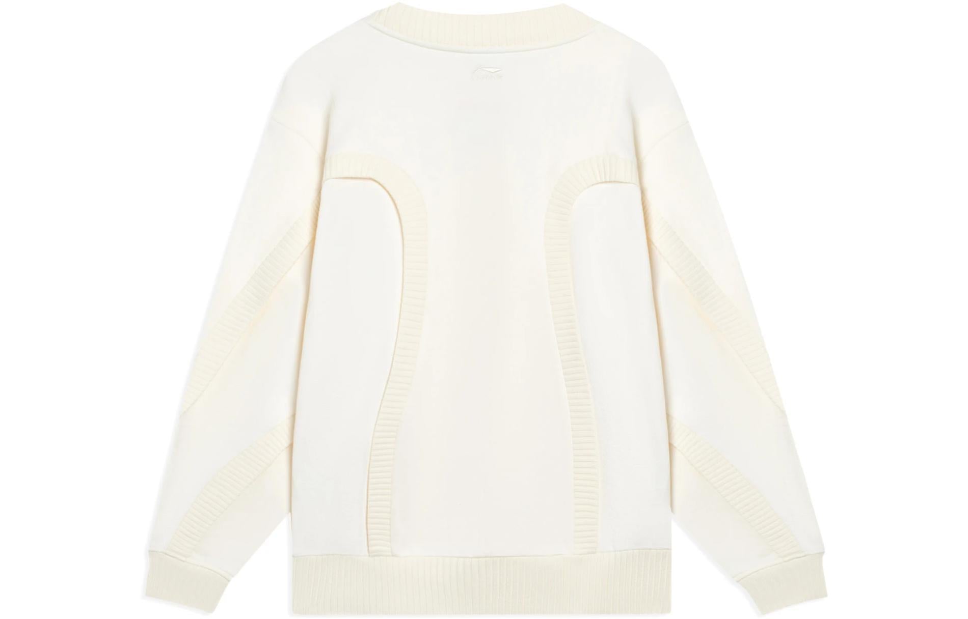 Li-Ning Counterflow Embroidered Logo Sweater 'Creamy White' AWDSI85-1