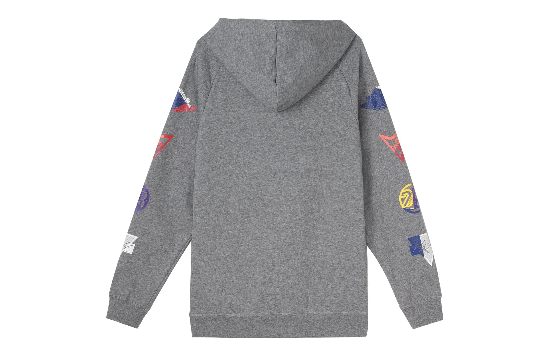 Men's Air Jordan Colorful Logo Zipper Gray Hooded Jacket CJ7880-091