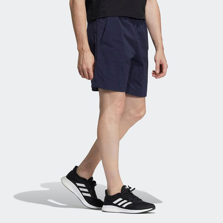 Men's adidas Printing Logo Casual Straight Shorts Blue HD0002