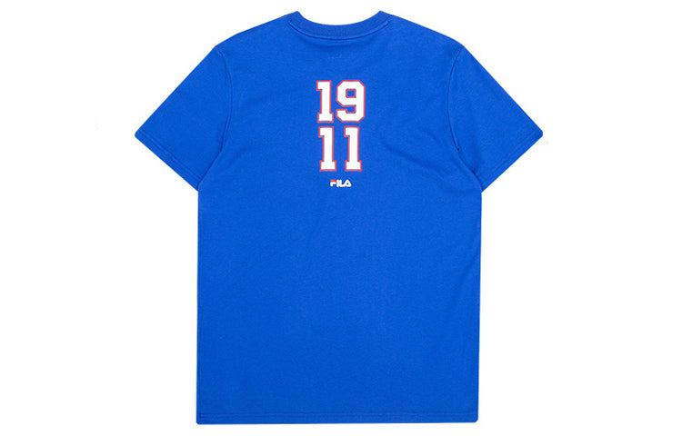 FILA Basketball Numeric Alphabet Printing Short Sleeve Blue T11M022112F-BU