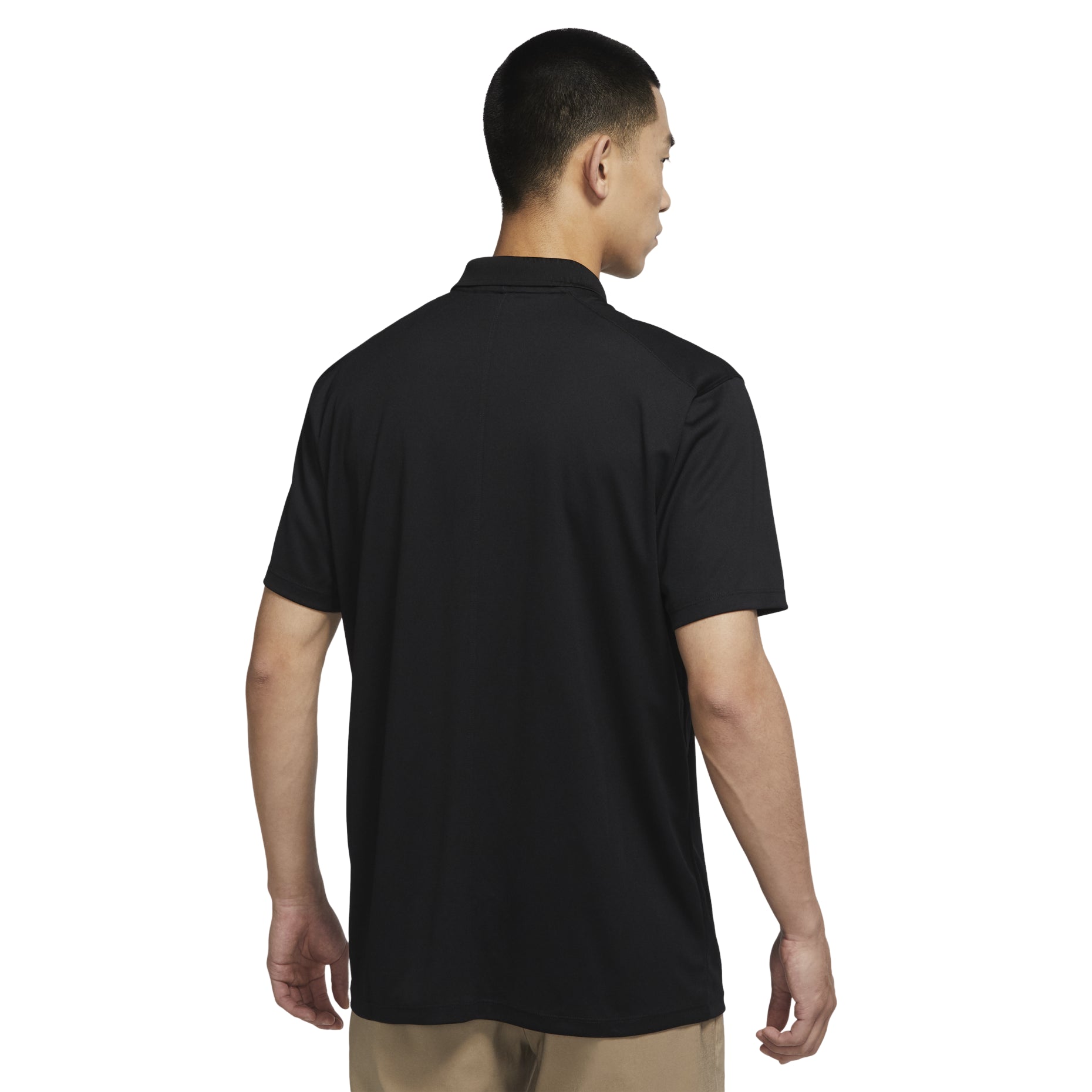 Nike Dri-FIT Victory Solid Color Logo Printing Quick Dry Breathable Short Sleeve Polo Shirt Black DH0823-010