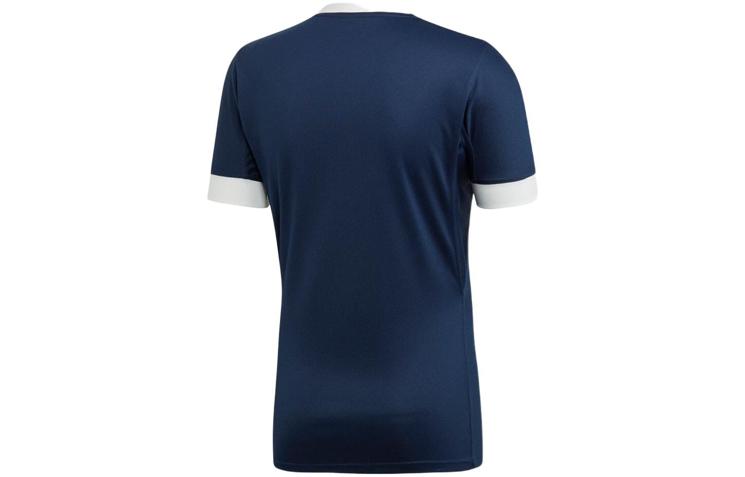 Men's adidas Stripe Logo Printing Rugby Sports Round Neck Short Sleeve Blue T-Shirt DY8507