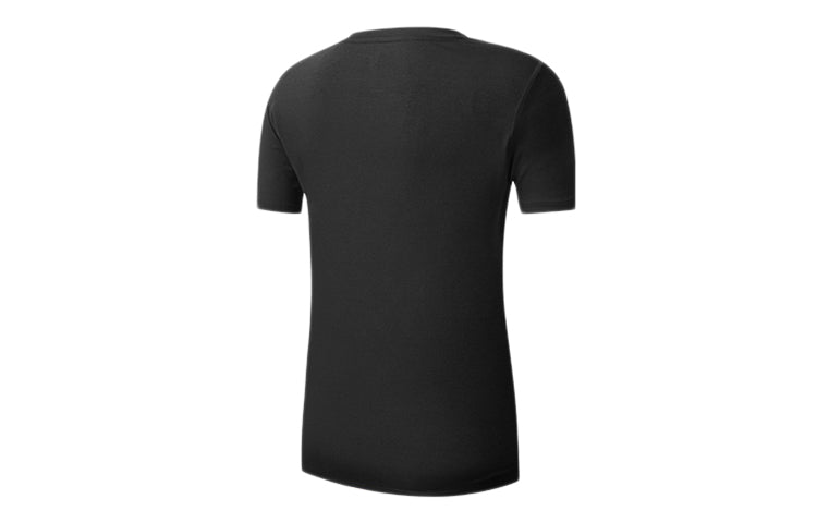 (WMNS) FILA Alphabet Logo Printing Round Neck Short Sleeve Black A11W011130F-BK