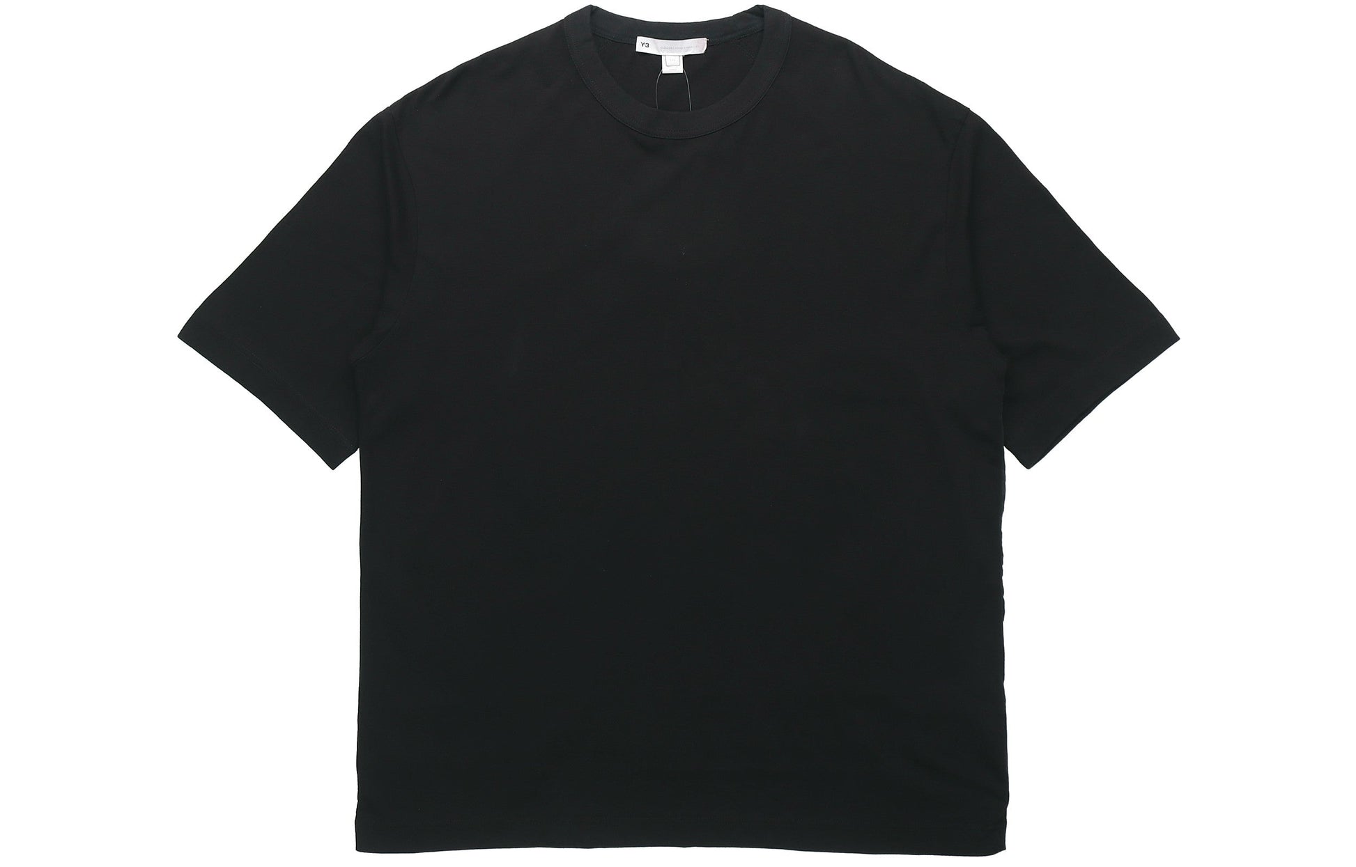 Men's Y-3 SS21 Rear Logo Printing Round Neck Short Sleeve Black T-Shirt GV6083