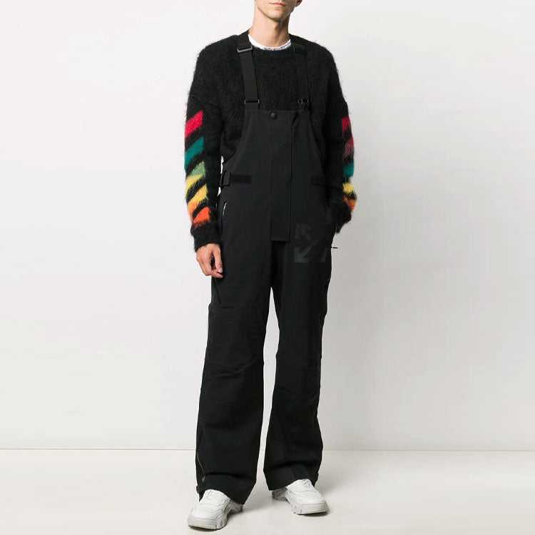 Off-White Micro Mark Straight Cargo Pants Loose Fit Black OMKF013F20FAB0011010