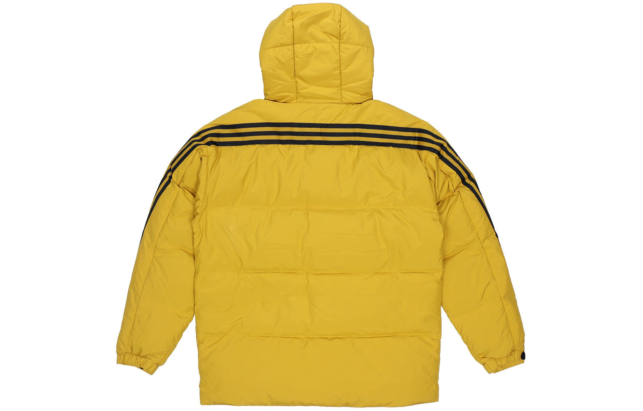 adidas 3st Puffy Dwn J Casual Sports Stay Warm hooded down Jacket Yellow H20757