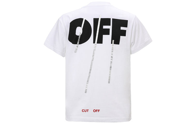 Off-White Minimalistic Back Alphabet Logo Short Sleeve Version White OMAA002F161850520188