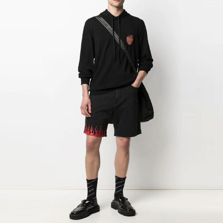 Off-White SS21 Apple Arrow Solid Color Loose Fit Black OMHA108S21KNI0011001