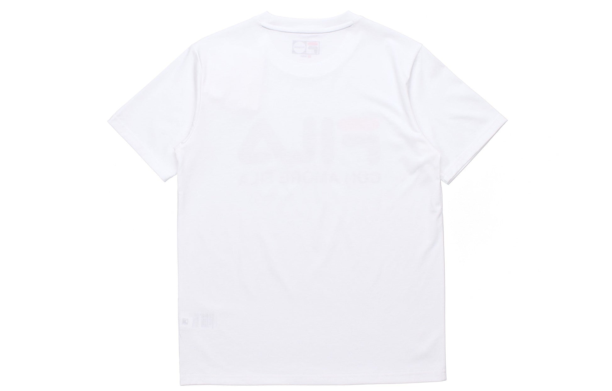FILA FUSION Casual Logo Printing Round Neck Short Sleeve White T51M019150F-WT