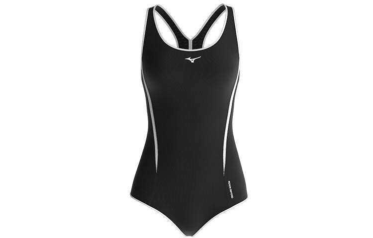 (WMNS) Mizuno Logo Swimsuit 'Black' N2CA1310