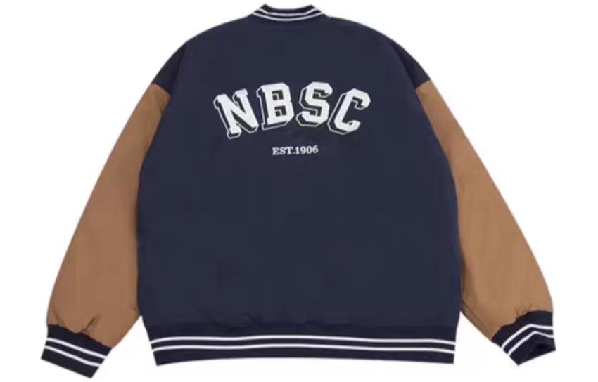 New Balance Vintage Varsity Jacket Asia Sizing 'Navy Tan' AMJ34309-ECL