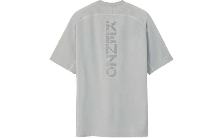 Men's KENZO SS21 Logo Sports Slim Fit Short Sleeve Gray T-Shirt FB55TS0234JS-93