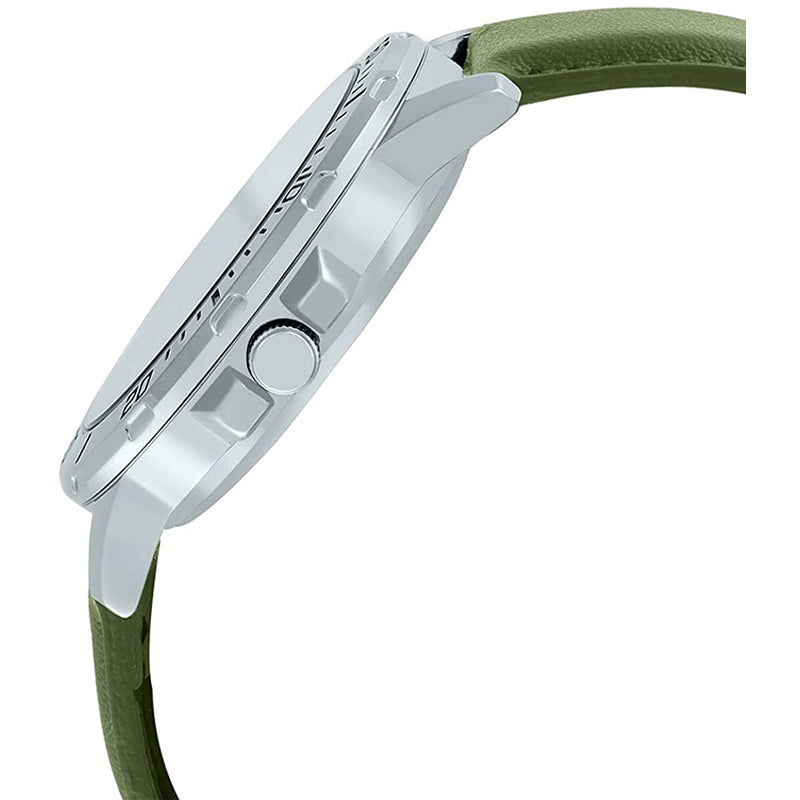 CASIO Leather Band Waterproof Business Style Men Mens Green Analog MTP-VD01L-3BV