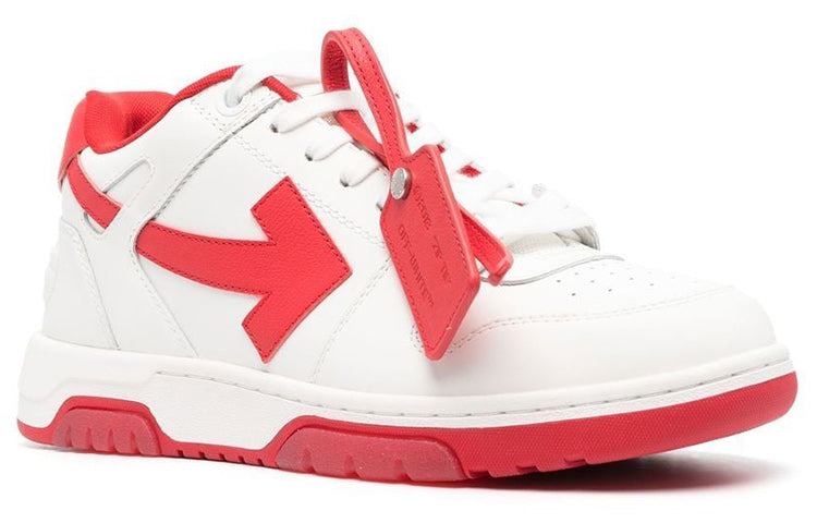 Off-White Out Of Office Low-Top Sneaker 'White Red' OMIA189F22LEA0010125