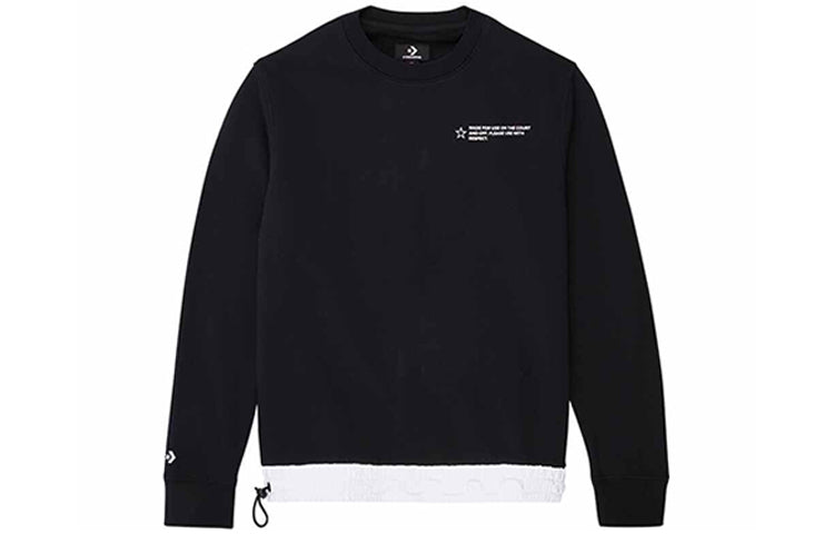 Converse Mixing Round-neck Sweater Men Black 10019975-A03