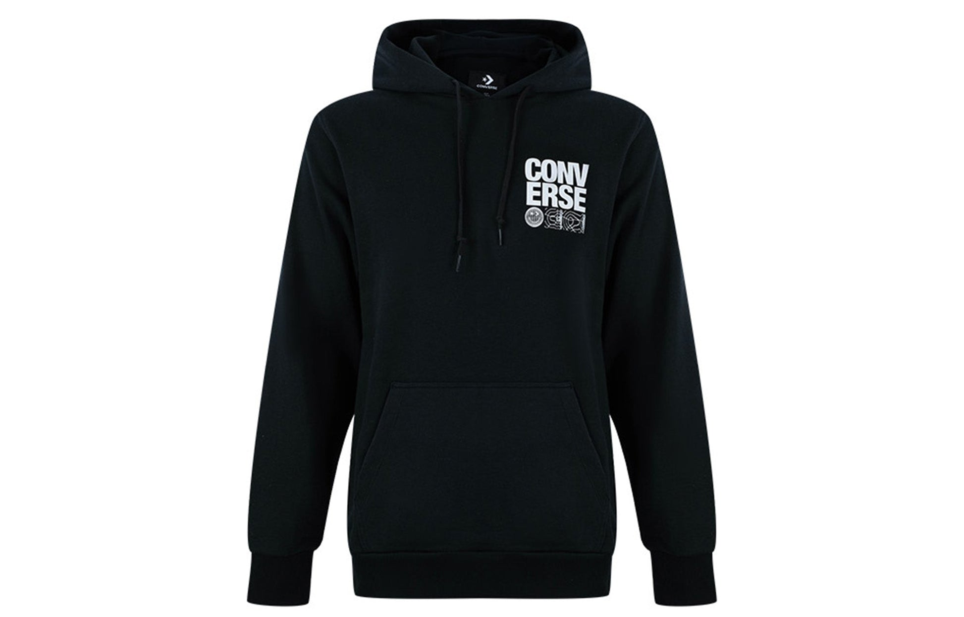 Converse Court Graphic Hoodie Asia Sizing 'Black' 10021131-A01