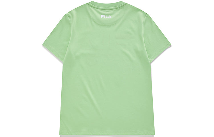 FILA FUSION Logo Printing Sports Knit Short Sleeve Green T11W131109F-LG