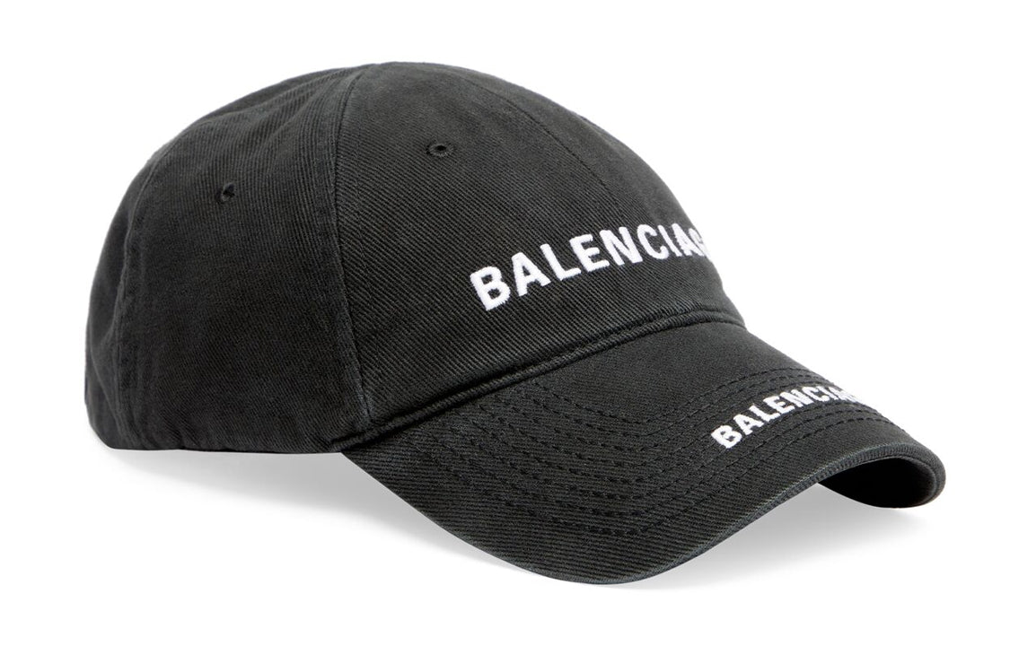 Balenciaga Double Logo Cap 'Black Faded' 744273410B21071