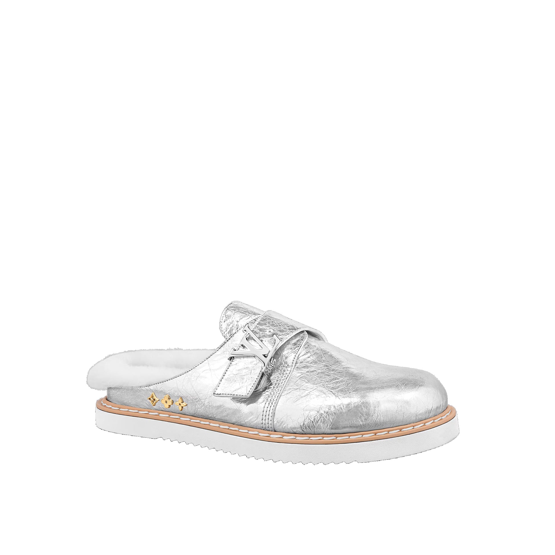 LOUIS VUITTON LV Easy mules 'Silver' 1A9INH