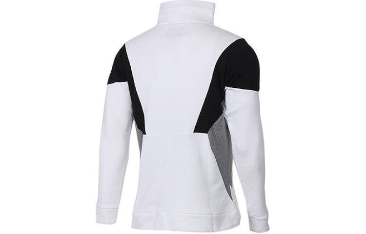 Air Jordan Men's Half Zipper Hooded Athletic Casual Fleece White AV2293-100