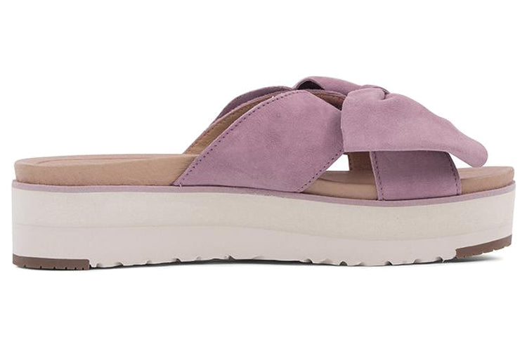 (WMNS) UGG Bow Open Toe Pink Red Slippers 1099803-PDW