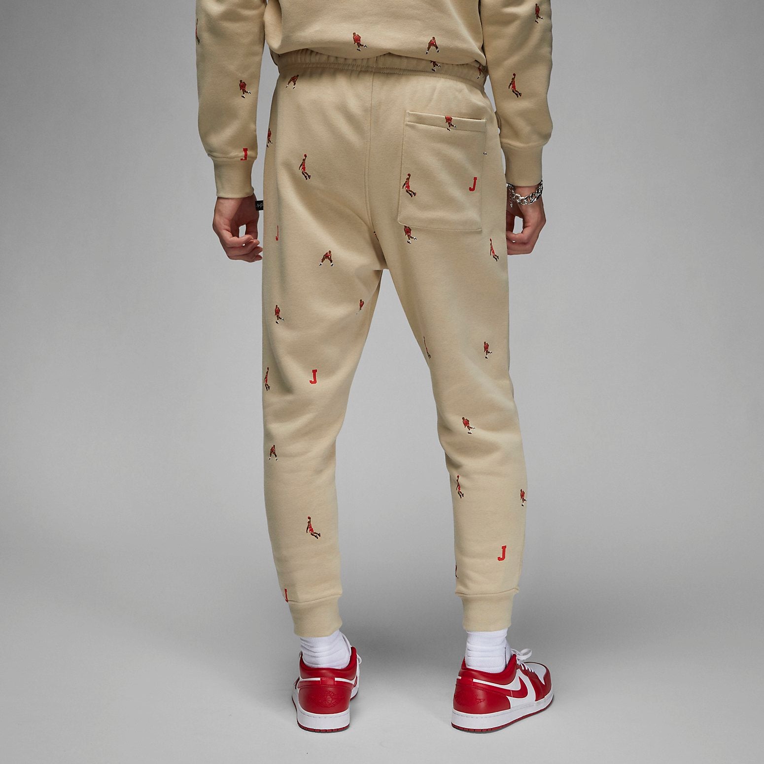 Air Jordan Essentials Holiday Sweatpants All Over Print 'Beige' DV9391-206
