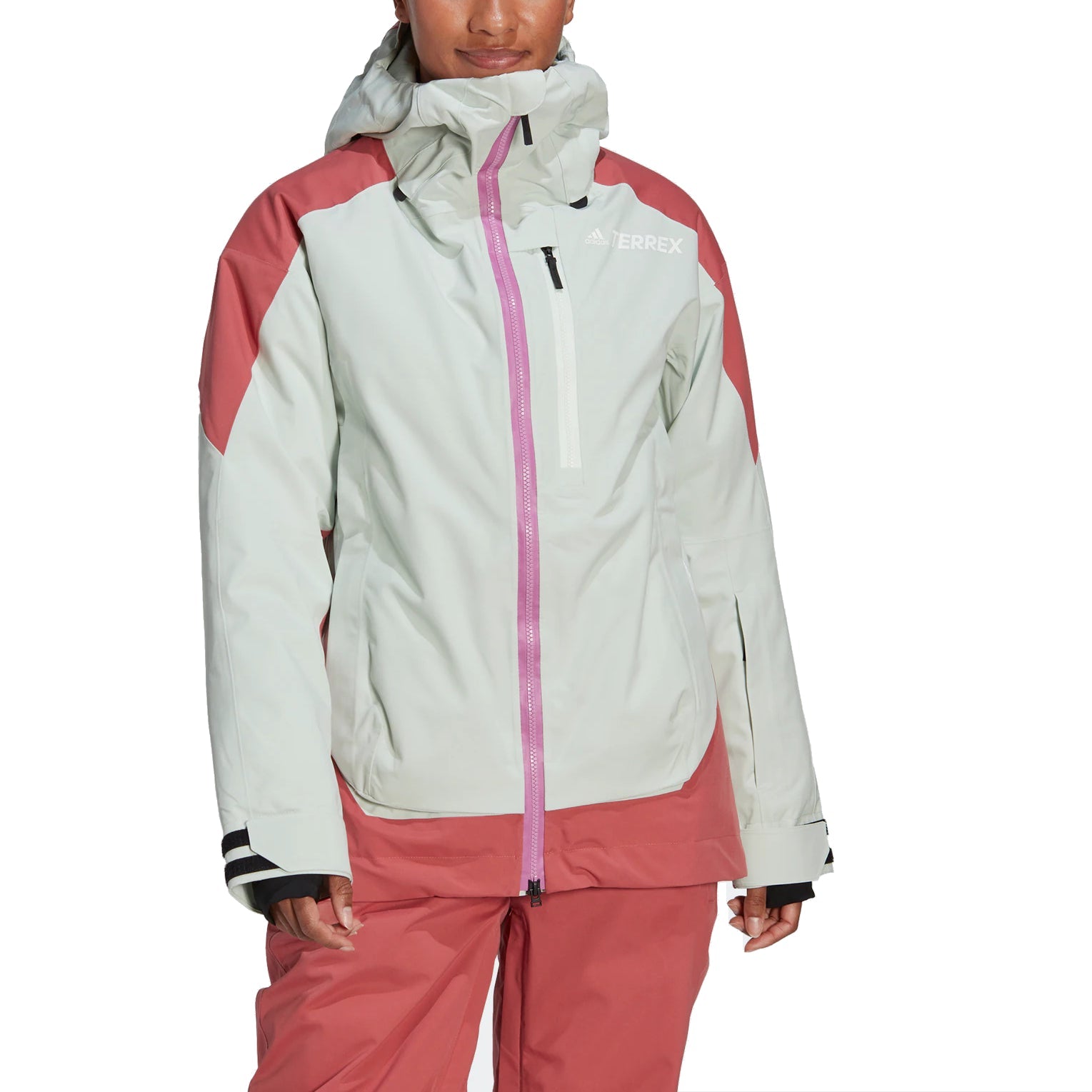 (WMNS) adidas Terrex MYSHELTER Snow 2-Layer Insulated Jacket Asia Sizing 'White Pink' HI5484