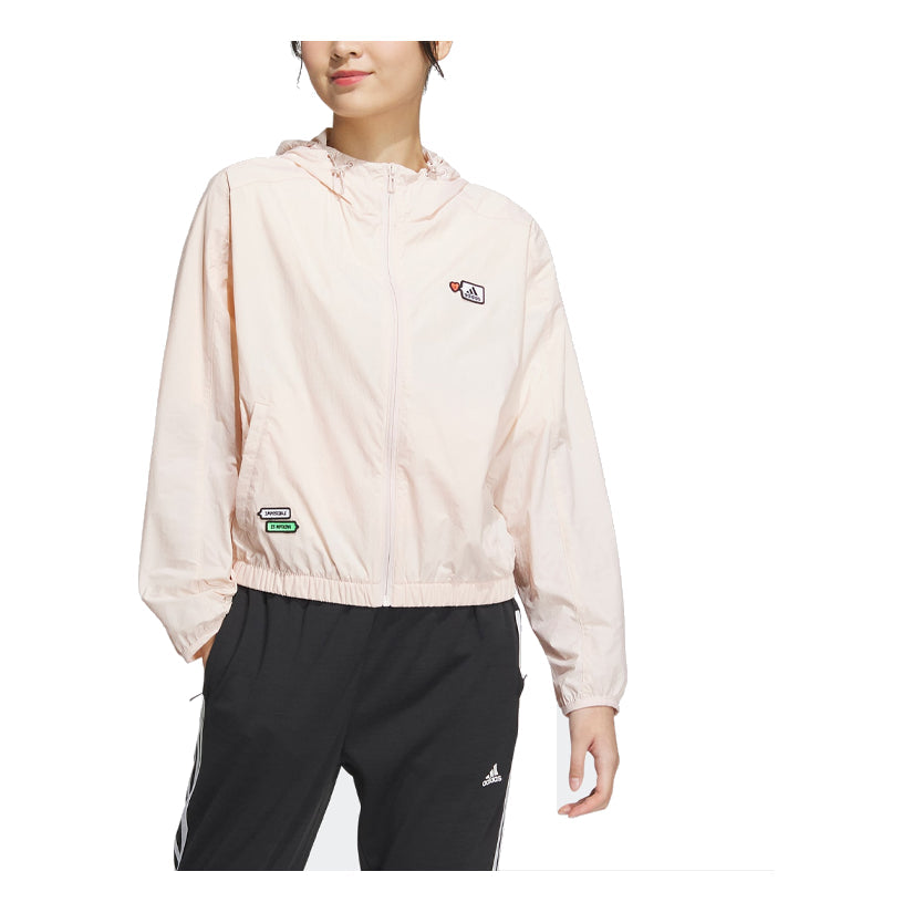 (WMNS) adidas Graphic Woven Jacket Asia Sizing 'White' HY2863