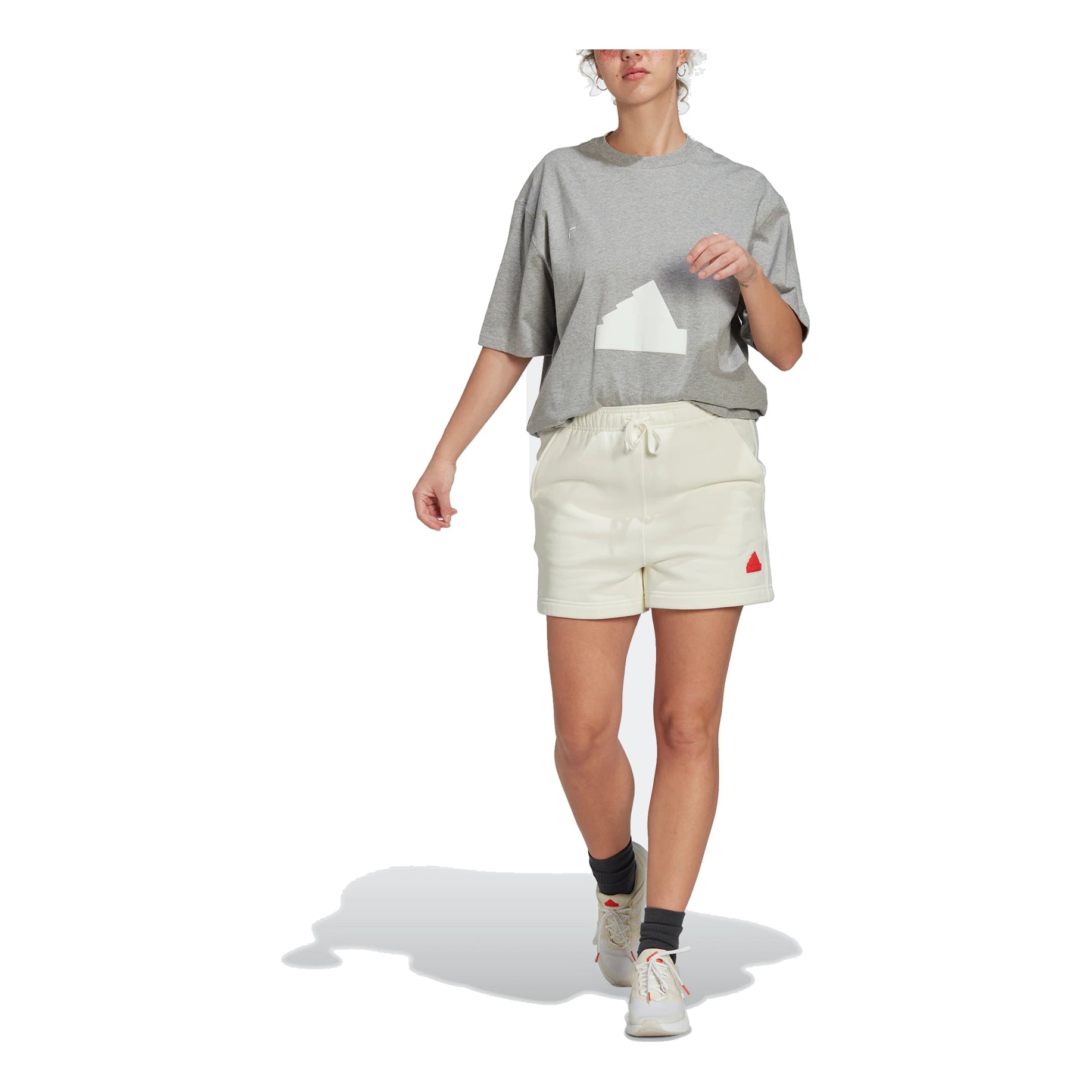 (WMNS) adidas Oversized T-Shirt Asia Sizing 'Grey' HP1587