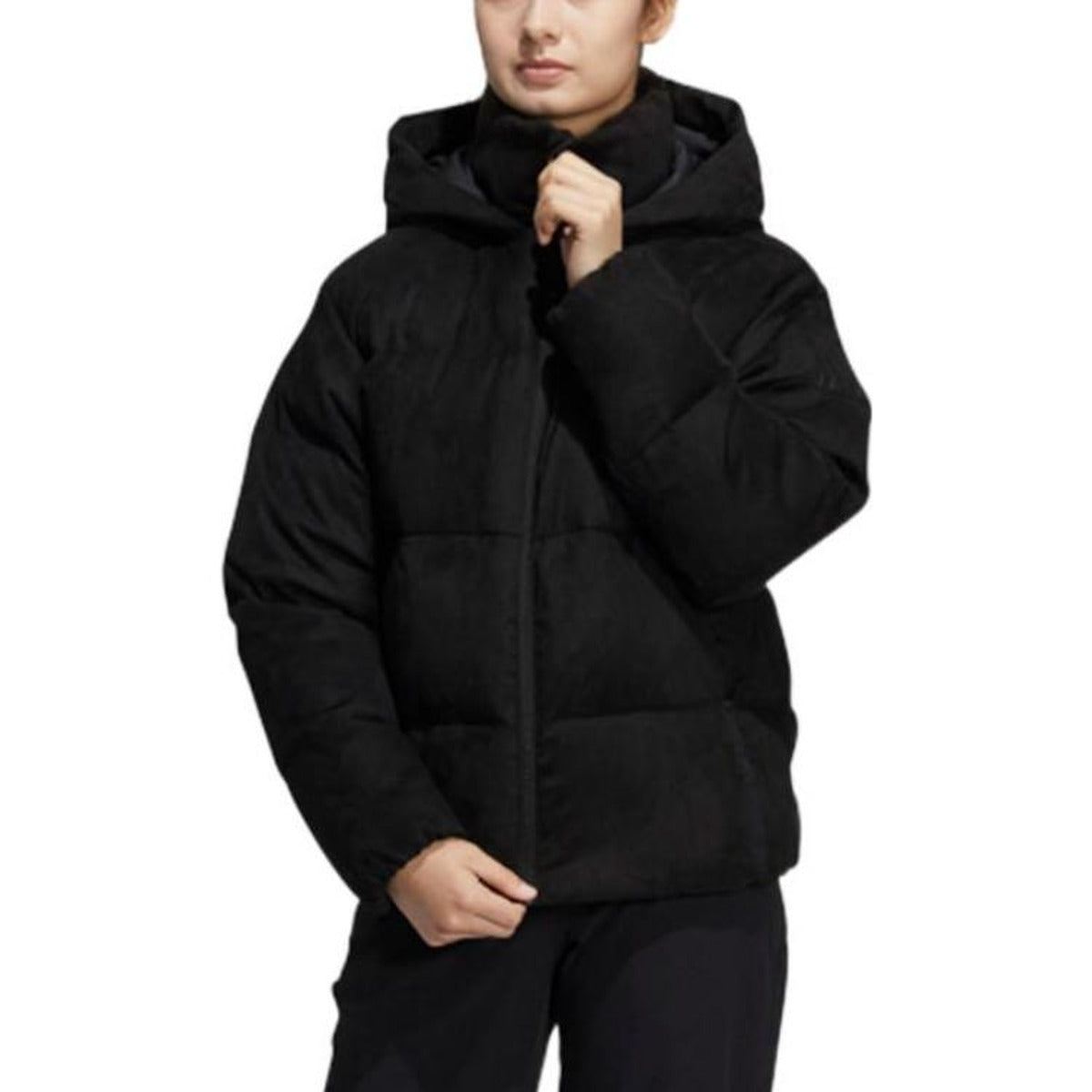 (WMNS) adidas Warm Hooded Sports Down Jacket Asia Sizing 'Black' H20810