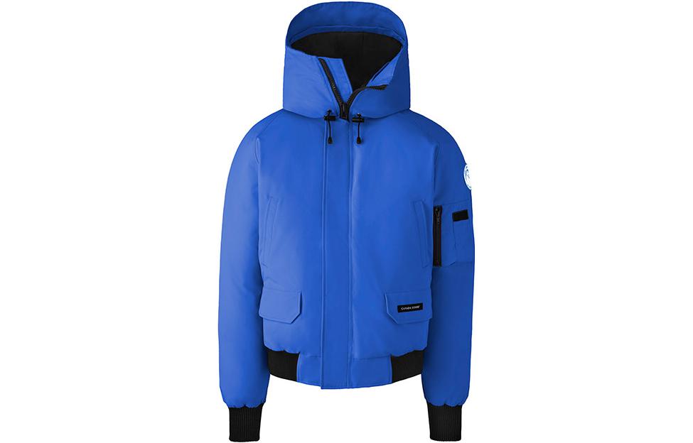 Men's Canada Goose Solid Color Cozy hooded aviator Down Jacket Blue 7999MPB-64
