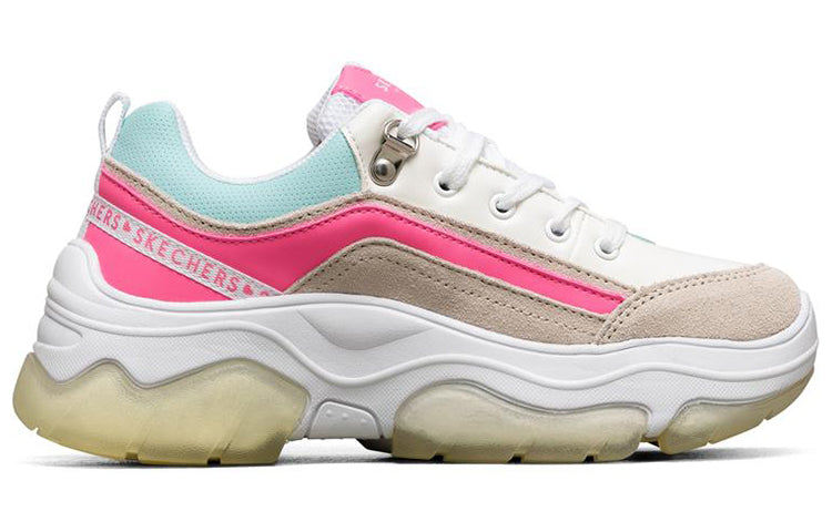 (WMNS) Skechers Ampp'D Low-Top White/Blue/Pink 155051-WPKB