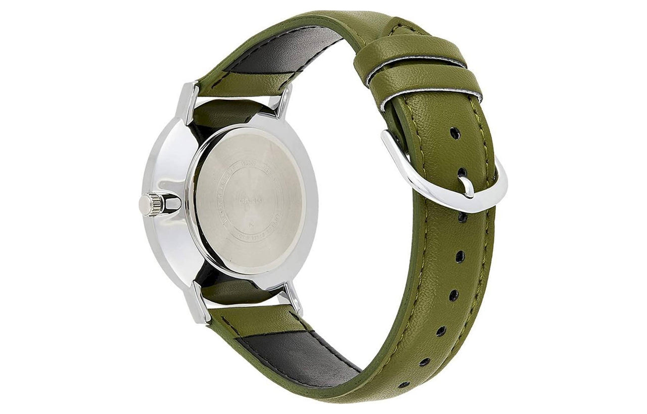 CASIO Men's DRESS Quartz Green Strap Mens Green Analog MTP-VT01L-3B