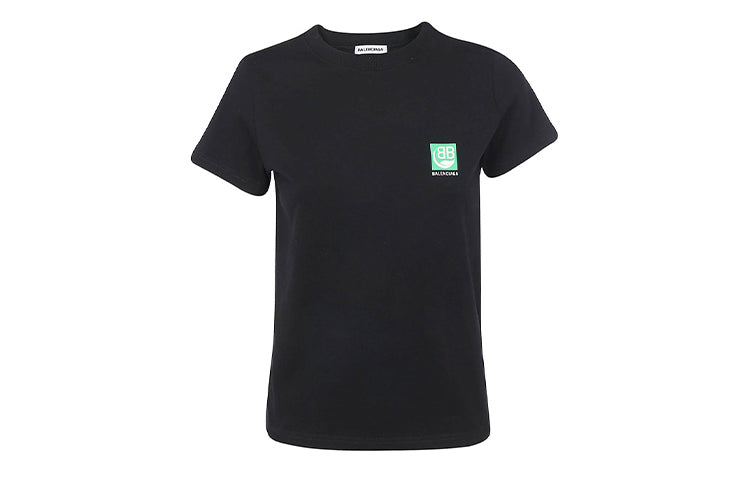 Balenciaga Environmental Friendly Cotton Short Sleeve Black 578133THV631000