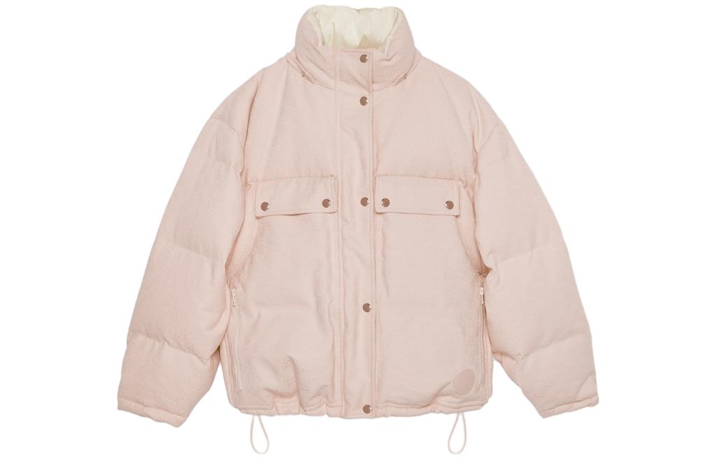(WMNS) Gucci GG Cotton Canvas Puffer Jacket 'Light Pink' 774871-Z9AAR-5677