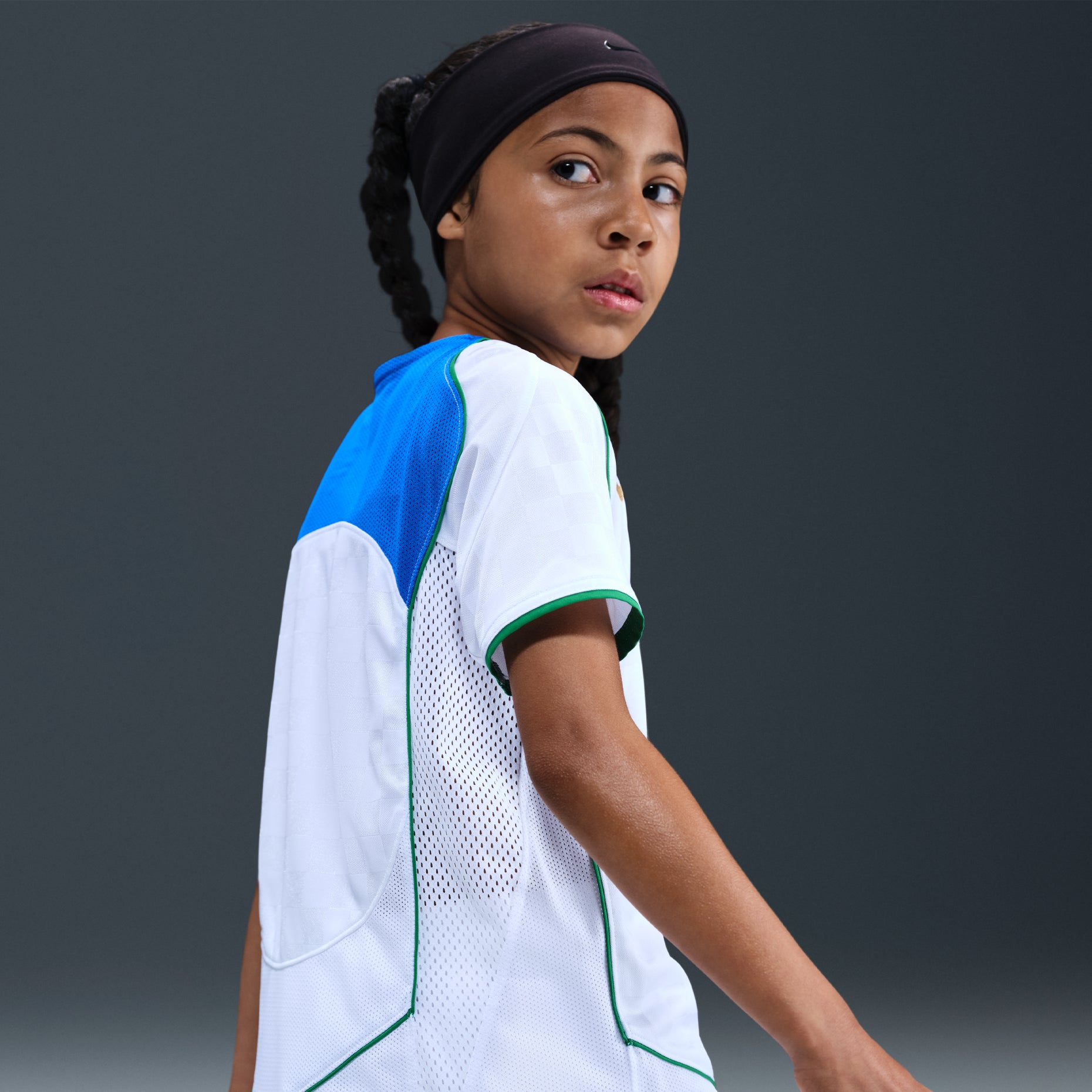 (GS) Nike Total 90 Dri-FIT Soccer Jersey 'White Italy Blue Red' II9782-100