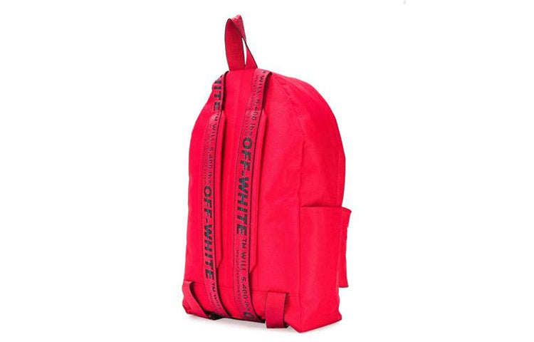 Off-White Printing logo Printing Backpack Red OMNB003S19D360082010