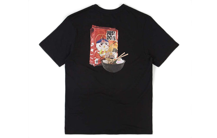 Nike Sportswear Cartoon Printing Sports Round Collar Male Black DD1322-010