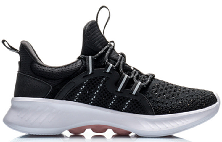 (WMNS) Li-Ning Eazgo 'Black White Orange' AREQ004-4