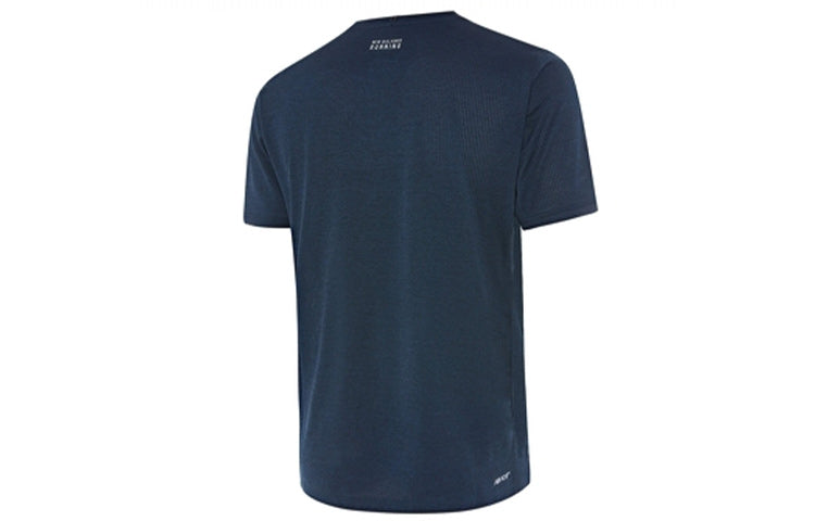New Balance Round Neck Short Sleeve Sports Short Sleeve Navy Blue AMT01234-ECR