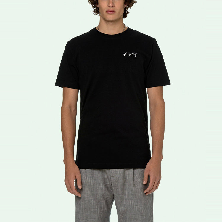 Off-White SS21 Round Neck Short Sleeve Black OMAA027R21JER0011001