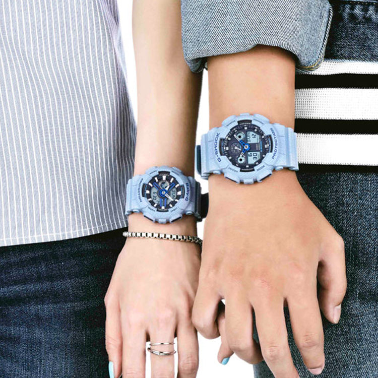 CASIO G-Shock Analog-Digital 'Light Blue' GA-100DE-2A