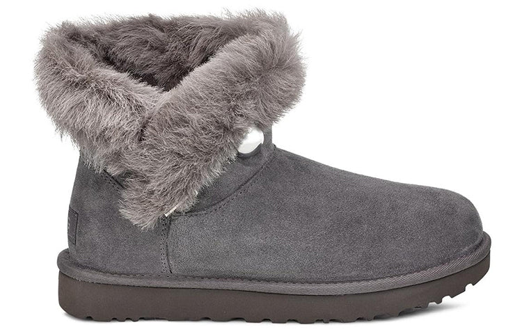 (WMNS) UGG Classic Fluff Pin Mini Fleece Lined Gray 1105609-CHRC