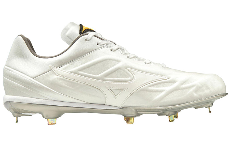 Mizuno Pro QS Low Top Wear-Resistant Baseball Shoes White Gray 11GM190001